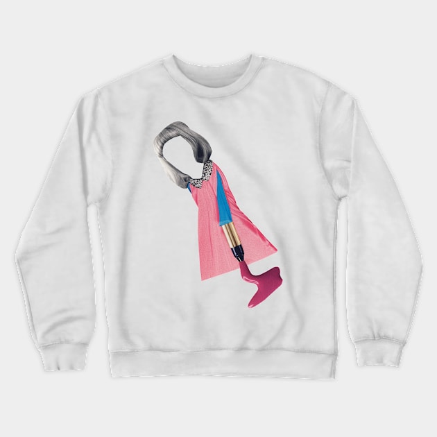 Shopping Without a Face Crewneck Sweatshirt by Luca Mainini